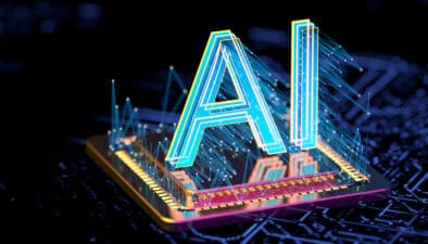 Digital background depicting innovative technologies in (AI) artificial systems, neural interfaces and internet machine learning technologies